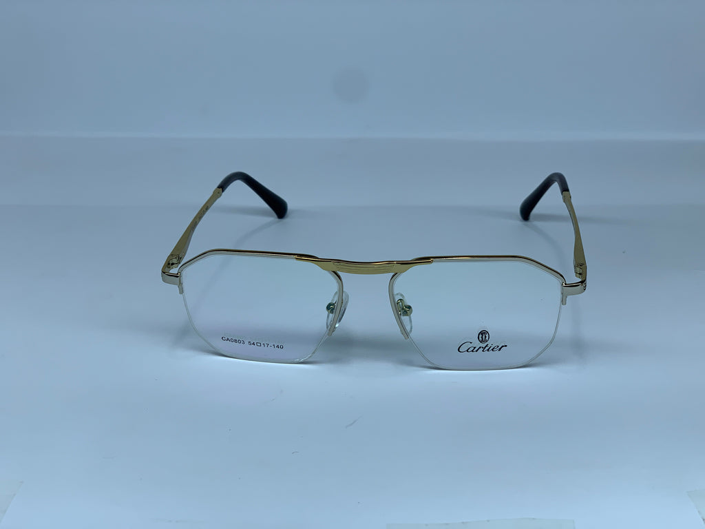 CARTIER Rimless Golden Frame